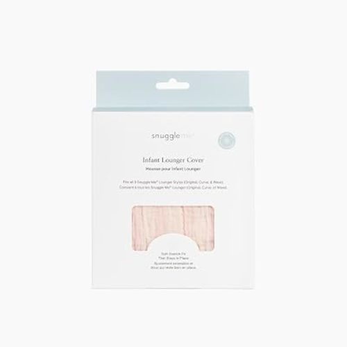 Snuggle Me Universal Lounger Cover 100% Organic Cotton Muslin - Petal Stripe