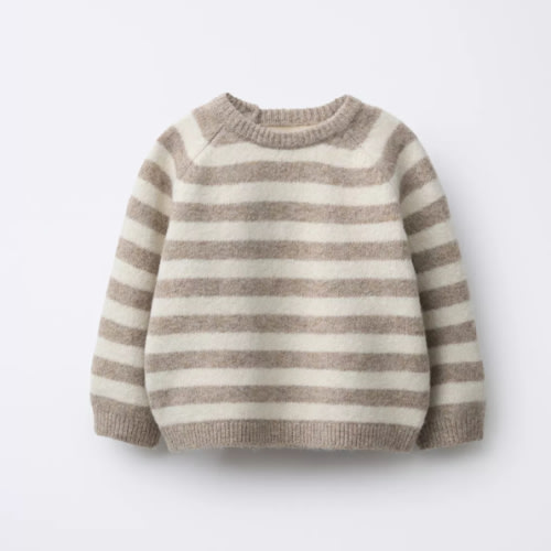 STRIPED KNIT JUMPER - Light beige | ZARA United States