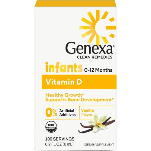 Genexa Vitamin D Drops for Infants & Newborn, Made Clean, 100 Servings