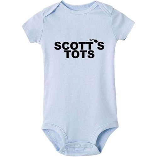 Scott's Tots Cute Bodysuit Infant Rompers Unisex Baby Short/Long Sleeve Onesie