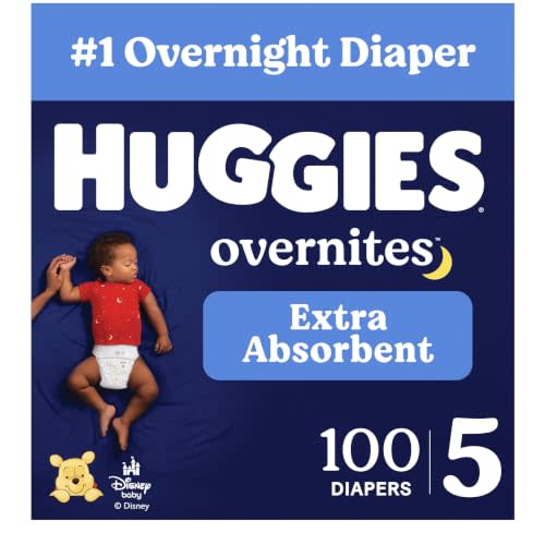 Huggies Overnites Diapers Size 5, 100 Count (2 Packs of 50)