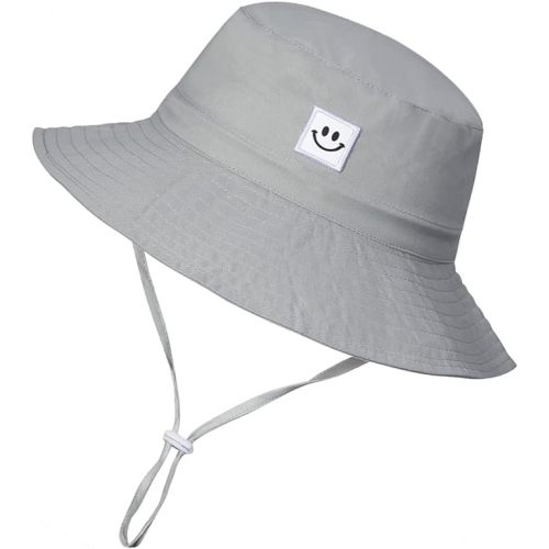 MaxNova Baby Sun Hat Smile Face UPF 50+ Toddler Bucket Hat for Boys Girls 0-7 Years
