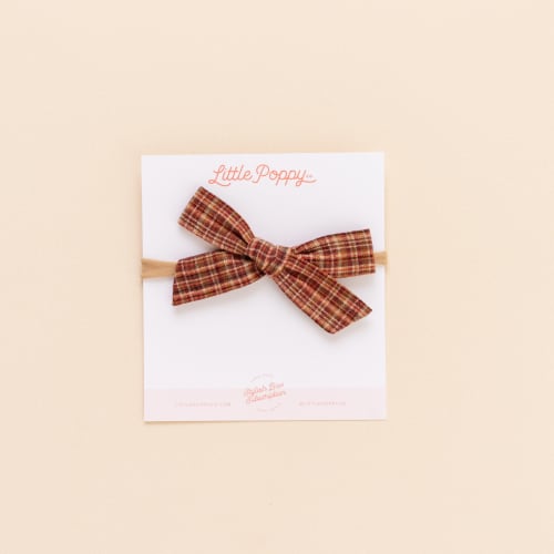 Scarlet Glen Plaid Bow for Babies or Girls, Fall Bow – Little Poppy Co.