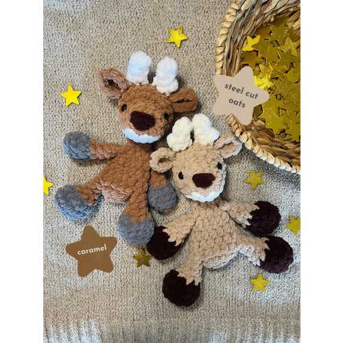 Bolt the Buck | Deer Snuggler | Unstuffed Crochet Lovey | New Baby Gift | Nursery Decor | Woodland Inspired | Montessori Inspired