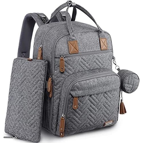 Baby Diaper Bag Backpack, 4 in 1 kit Large Capacity Travel Backpack