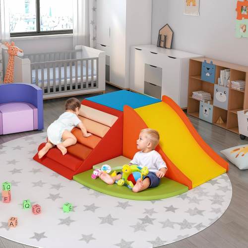 WOWMAX Toddler Climbing Toys Indoor, Foam Climbing Blocks for Toddlers - Multi-Color
