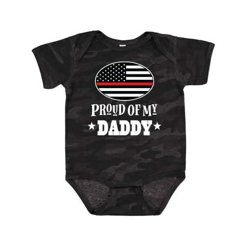 Inktastic Firefighter Proud Of Daddy Boys or Girls Baby Bodysuit