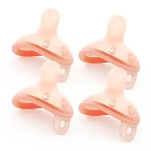 Breast-Like Baby Pacifiers 0-6 Months 4 Pack with Breathable Air Holes