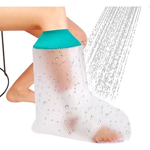 CIVJET Cast Covers for Shower Leg, Waterproof Cast Cover for Showering, Cast Protector for Shower Leg Adult, Shower Boots for Foot after Surgery, Ankle, Foot (Diameter - 7.9")