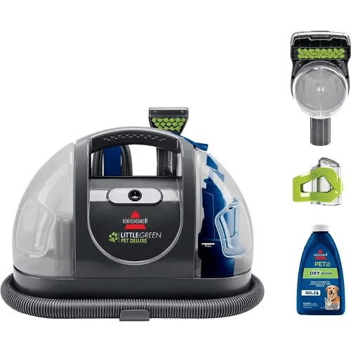 Bissell Little Green Pet Deluxe Portable Carpet Cleaner and Car/Auto Detailer, 3353, Gray/Blue