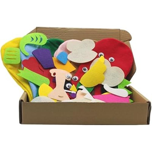 Hand Puppet Making Kit Making Handicraft Felt Toys for Children Make Your Own Sock Puppet