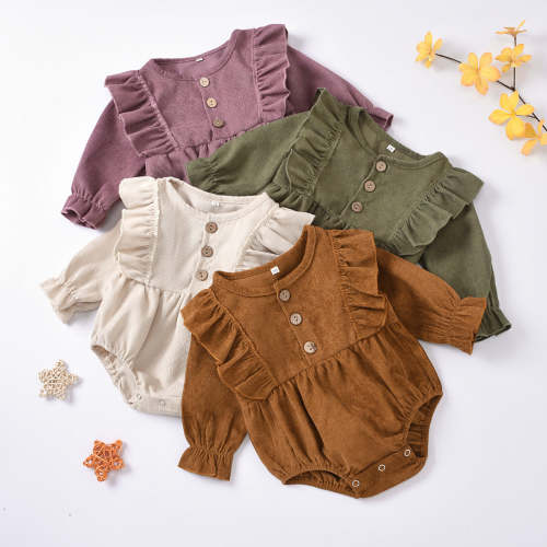 Baby Girls Long Sleeve Ruffle Romper