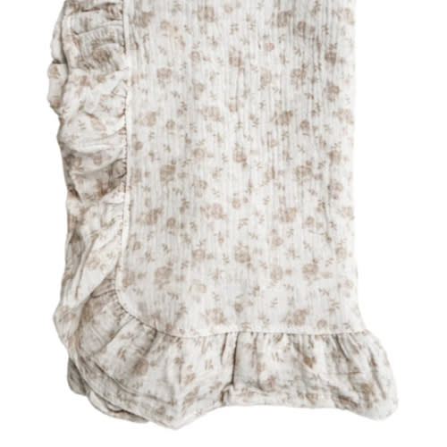 Frill Muslin Blanket | Vintage Rose – Little and Fern