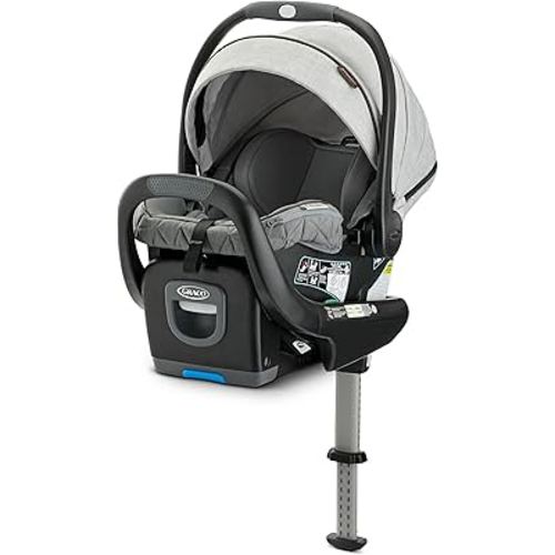 Graco Premier SnugRide SnugFit XT Infant Car Seat W/ Load Leg & Anti-Rebound Bar for Extra Safety, SnugLock Easy Install Rear Facing Baby Car Seat, Privacy Drape, Storage Pocket, Midtown