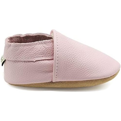 OWLOWLA Soft Sole Baby Shoes - Leather Baby First Walking Crib Shoes Slip-on Moccasins Infant Toddler Pre-Walker Shoes for Boy Girl