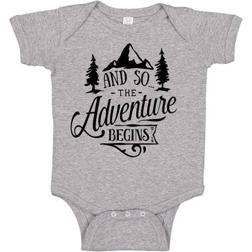 Ink Trendz And So Let The Adventure Begin Baby Pregnancy Announcement Outdoors Baby One-piece Bodysuit