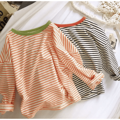 Toddler Striped Side Casual T-shirt