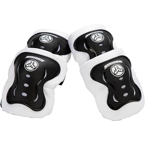 Strider Elbow & Knee Pads, Black - Easy to Attach - Durable & Washable - For Kids 18 Months to 5 Years Old