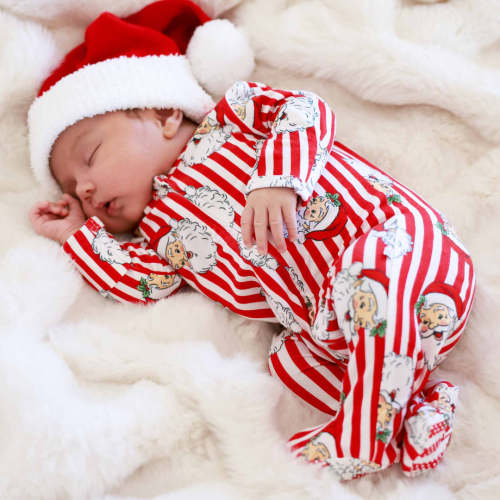 Santa Claus Lane Zipper Footie