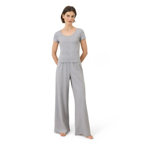 Organic Cotton Pointelle Scoop Neck Tee
