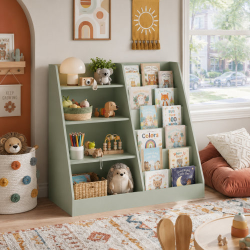 Ebern Designs Modern 6 Tier Kids Bookshelf and Toy Storage Organizer for Kids Room Playroom Nursery | Wayfair