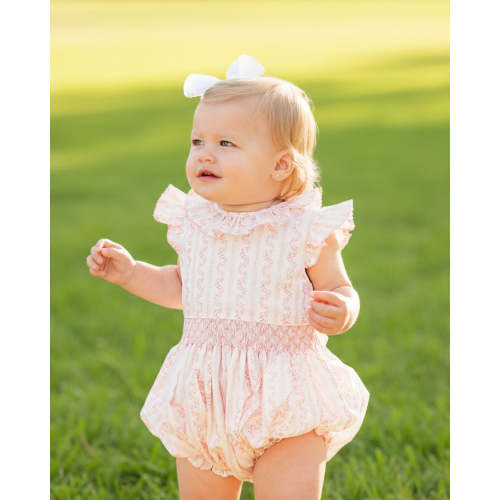 Pink Vine Smocked Bubble
