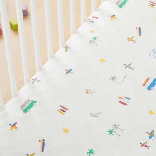 Surf Shack Crib Fitted Sheet