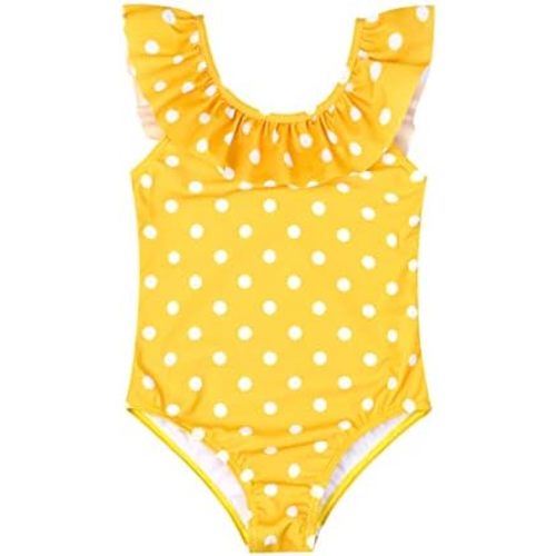 CHILDRENSTAR Girls Swimsuit One Piece Swimsuits Ruffle Bathing Suit Kids Beach Swimwear UPF 50+