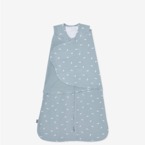 HALO 100% Cotton Sleepsack Swaddle, 3-Way Adjustable Wearable Blanket, TOG 1.5, Birds, Newborn, 0-3 Months