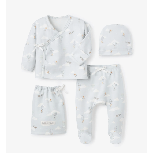 Up & Away Double Layered Cotton Layette Set Size NB