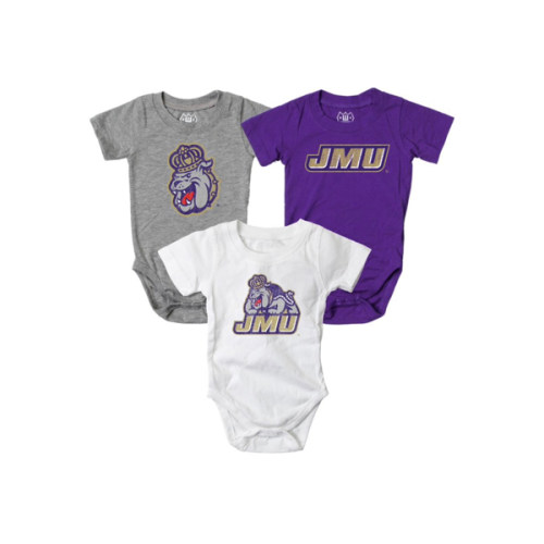 James Madison University Infant Bodysuit 3-Pack