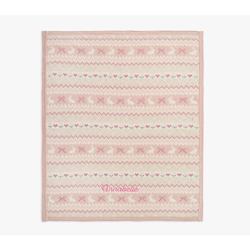 Fair Isle Knit Baby Blanket