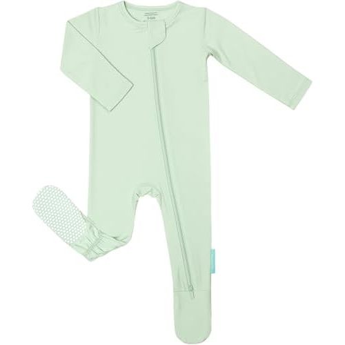 PurComfy Baby Zipper Footie Pajamas, Supersoft Bamboo Rayon Baby Footed Pjs Boy Girl 0-3-6-9-18-24 Month Coverall Sleepers