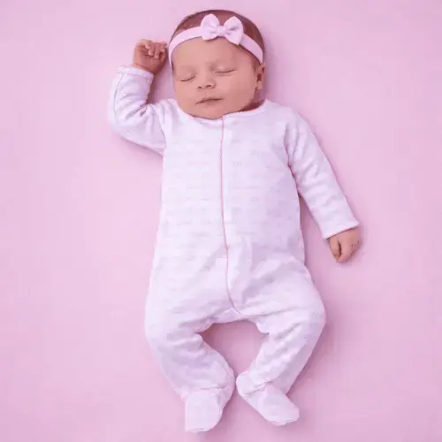 Magnolia Baby Girl Little Sister Printed Footie