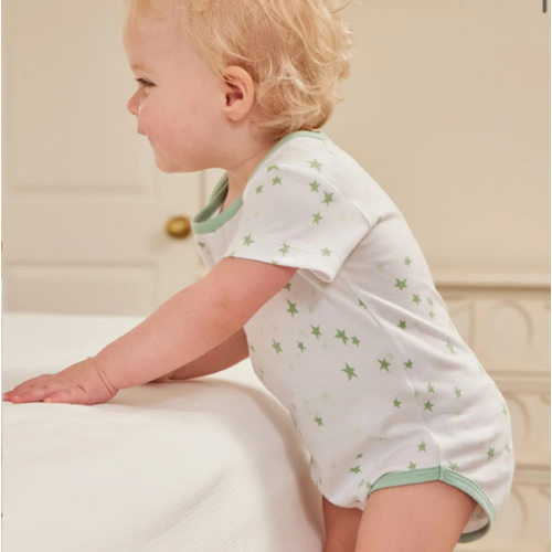 LAKE | Baby | Pima Cotton Pajamas | Parisian Green Baby Bodysuit Bundle