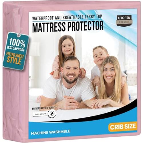 Waterproof Crib Size Mattress Protector fits Upto 5" deep Mattresses