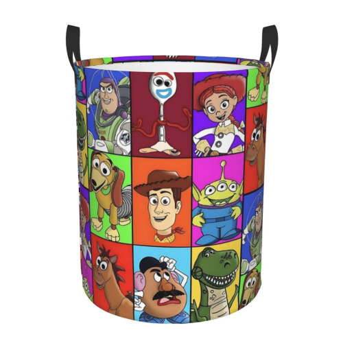 Toy Story Circular Hamper Laundry Basket Dirty Clothes Basket Storage Basket For Home Bathroom Small