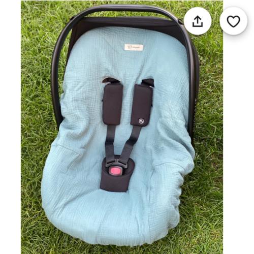 Organic OEKO-TEX®&GOTS Certified Cotton Car Seat Cover|breathable Infant Seat Liner|5-point Harness Compatible|travel Accessory|newborn Gift - Etsy