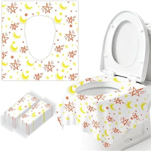 20 Pack Toilet Seat Covers for Kids, Toilet Seat Covers Disposable -Extra Large, Waterproof, Individually Wrapped, Portable Travel Pack for Toddlers Potty Training, Public Restroom, Airplane, Trip