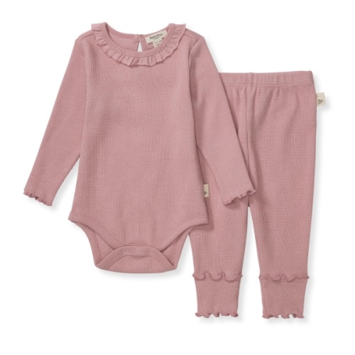 Thermal Baby Girl Bodysuit & Pant Set