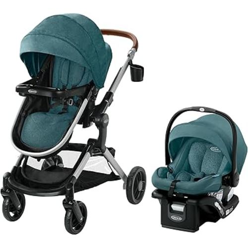 Graco Modes Nest Travel System, 3-in-1 Car Seat & Stroller Combo, Bayfield | Includes: SnugRide DLX Infant Car Seat and Stroller, Modes - Slide2Me Infant Car Seat Carrier, Pramette, to Toddler Stroller