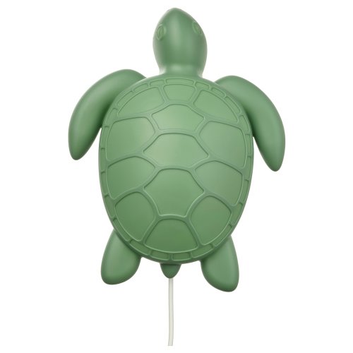 BLÅVINGAD LED wall lamp - turtle/green
