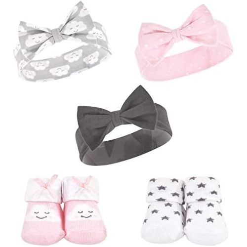 Hudson Baby baby-girls Headband and Socks Set