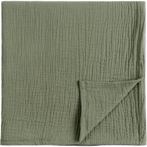 Muslin Swaddle Blanket, 100% Cotton, Olive Green