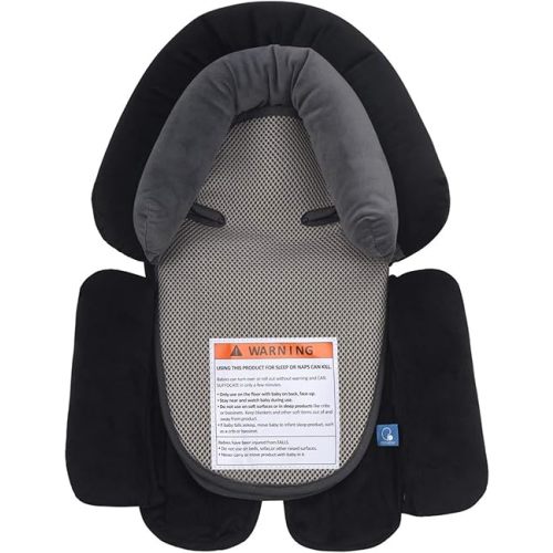 COOLBEBE Upgraded 3-in-1 Babybody Support for Newborn Infant Toddler - Extra Soft Car Seat Insert Cushion Pad, Perfect for Carseats, Strollers, Swings, Black
