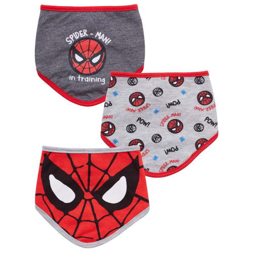 Happy Threads Marvel Spiderman Baby Unisex Bandana Bib 3-Pack - Spider-Man Baby Bibs