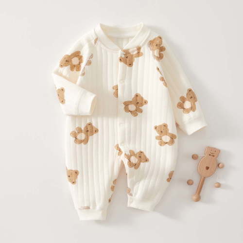 ZQUUVOU Newborn Infant Coming Home Outfits Snap Closure Long Sleeve Jumpsuits Supersoft Cotton Breathable Cozy Bodysuit White E