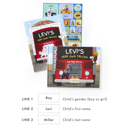 "My Very Own Truck" Personalized Children's Book and Sticker Gift Set