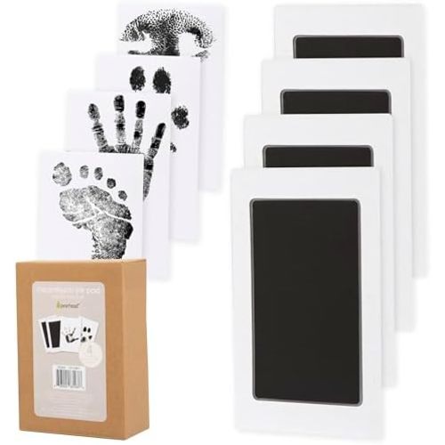 Pearhead 4-Pack Clean Touch Ink Pad Kit, Baby and Pet Pawprint Keepsake