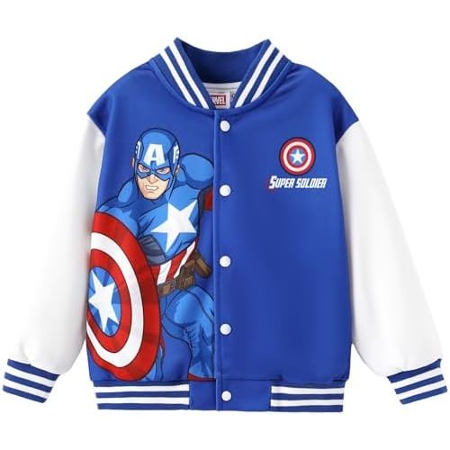 Disney Marvel Spider Man Bomber Jacket Toy Story Cars Mcqueen Varsity Cardigan Lightweight Coat Snap Button Sweatshirts 2-13Y